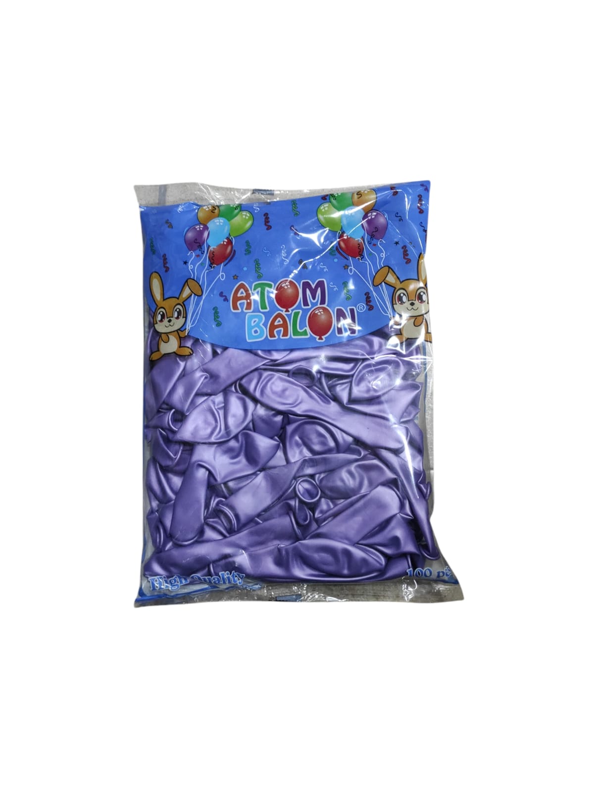 Atom Metalik Lila Balon 100 lü 12 İnç 